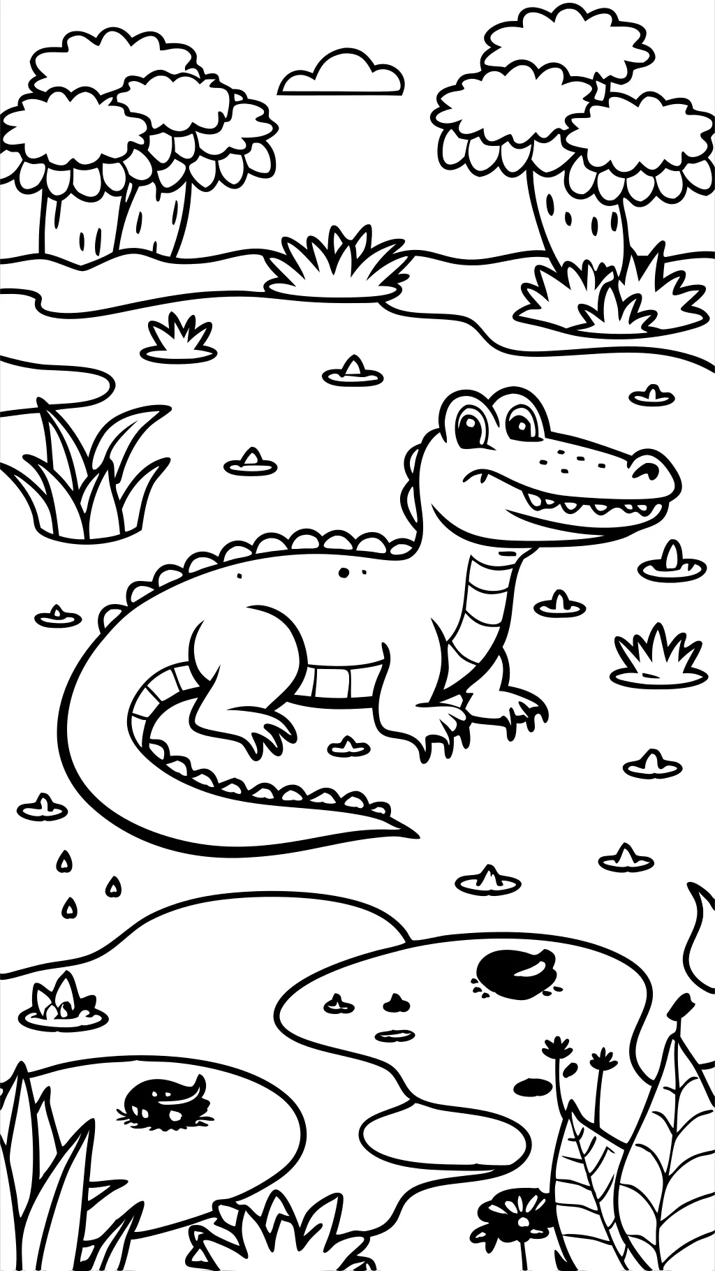 printable alligator coloring pages